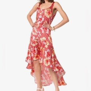 Onia Womens Martine Hibiscus Red Maxi Dress